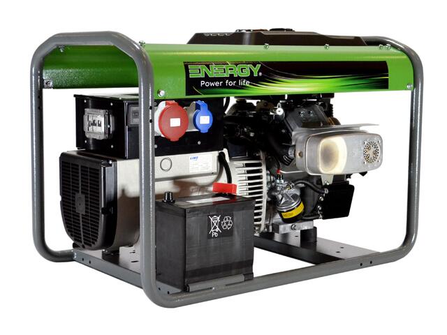 Stromerzeuger Benzin 16kVA 230V 50Hz
Benzinmotor Briggs & Stratton 23PS, Elektrostart, 15 Liter Tank
NSM Generator mit AVR Regelung
leichter Rohrrahmen, Steckdosen CEE 400V 32A 3P+N+T, CEE 230V 16A 2P+T