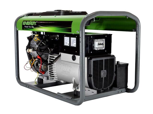 Stromerzeuger Benzin 16kVA 230V 50Hz
Benzinmotor Briggs & Stratton 23PS, Elektrostart, 15 Liter Tank
NSM Generator mit AVR Regelung
leichter Rohrrahmen, Steckdosen CEE 400V 32A 3P+N+T, CEE 230V 16A 2P+T