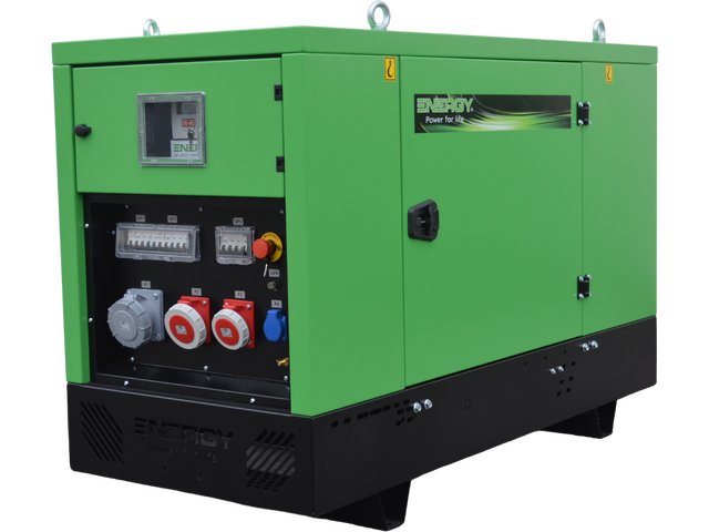 Stromerzeuger Diesel 45kVA 230V 50Hz, 1500 U/Min
Dieselmotor KOHLER KDI 2504TCR(Stage V), Elektrostart, 75 Liter Tank
Synchrongenerator 4 Pole Bürstenlos mit AVR Regelung
Schallverhaubung
Steuerung Comap AMF 25 (digitale Anzeige für Spannung, Strom, Frequenz, Tankinhalt)
Not Aus Schalter
Batterieladegerät
Klemmleiste