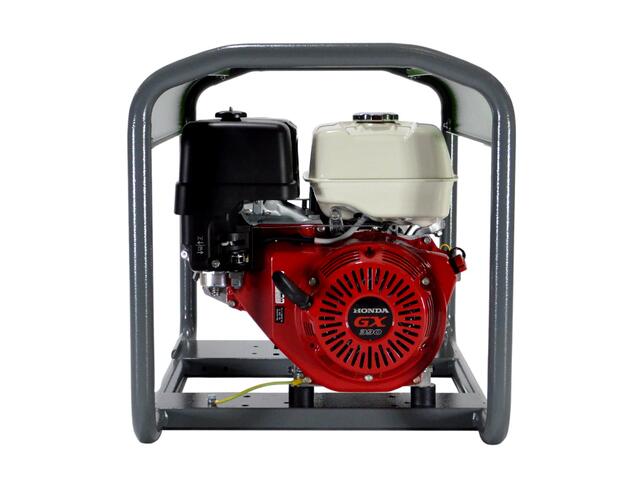 Stromerzeuger Benzin 7kVA 230V 50Hz
Benzinmotor Honda GX390, Seilzugstart, 6,5 Liter Tank
LINZ Generator mit AVR Regelung
leichter Rohrrahmen, Steckdosen CEE 400V 16A 3P+N+T, CEE 230V 16A 2P+T